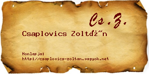 Csaplovics Zoltán névjegykártya